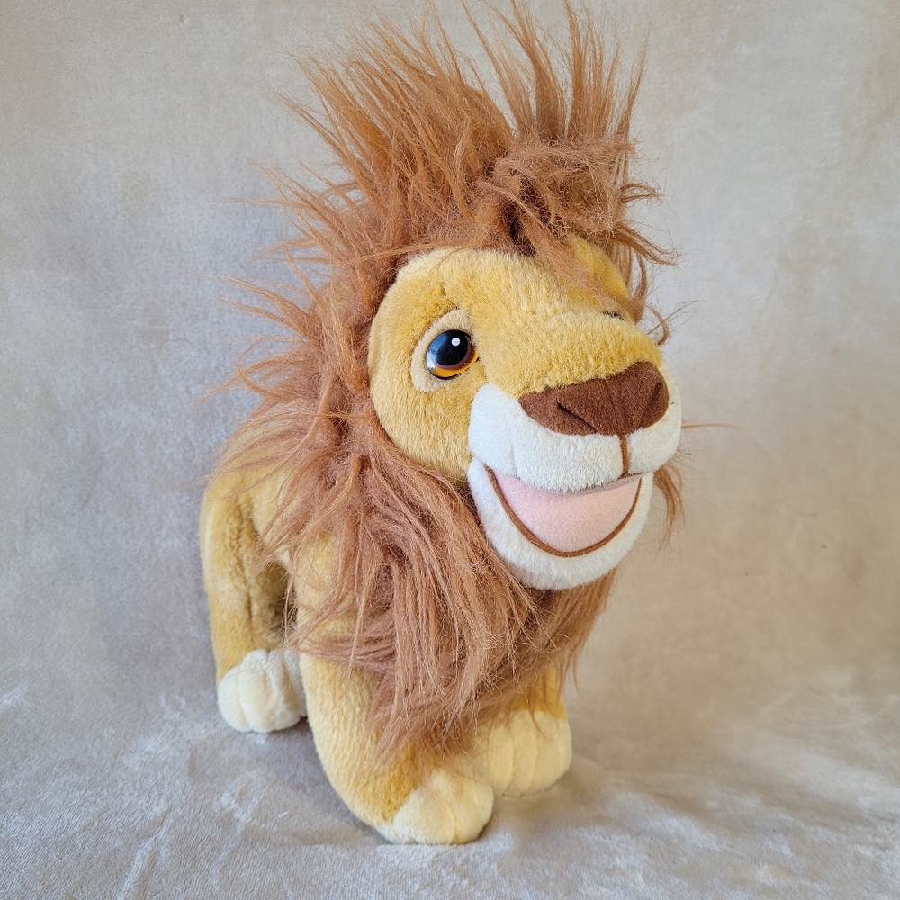 1993 Lion King 14" Mufasa Adult Simba Plush Stuffed Animal Toy Mattel Disney